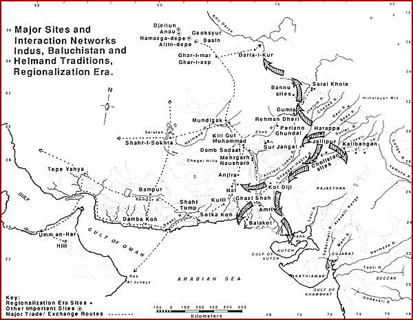 indus valley civilization map black and white