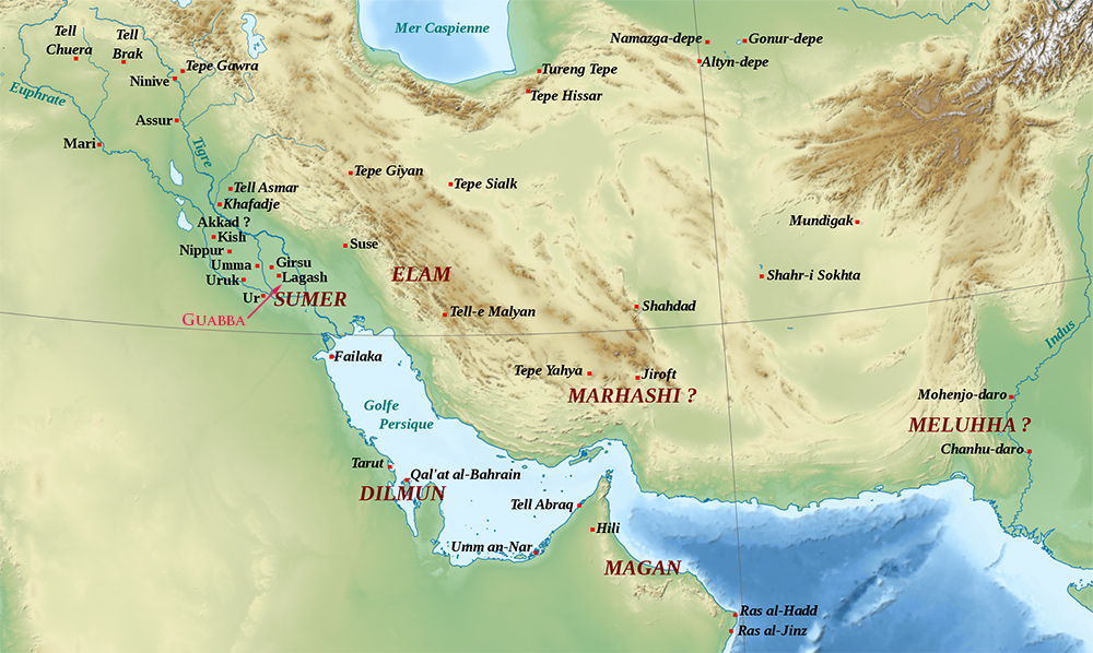 sumerian civilization map